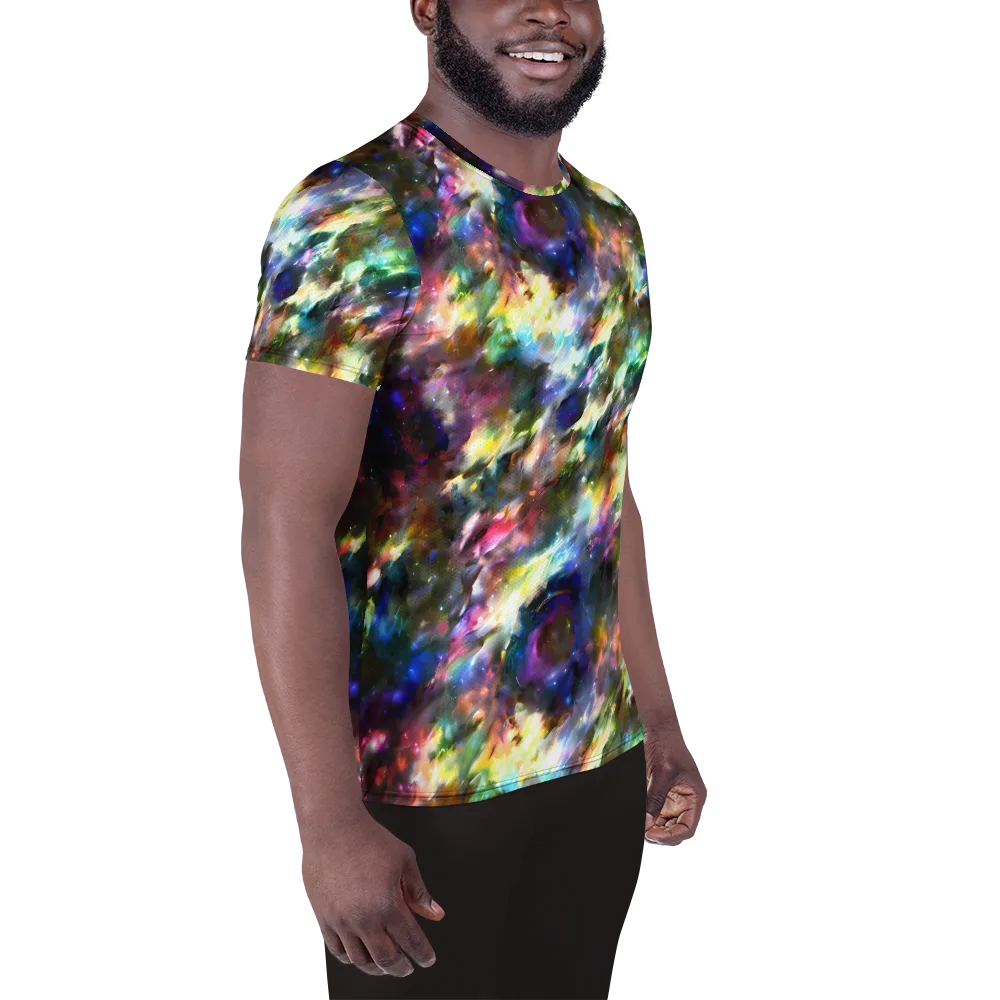 Emilia's Nebula on Men's Athletic T-Shirt — Right