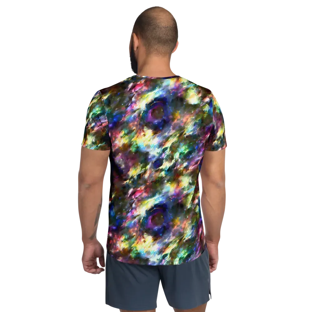 Emilia's Nebula on Men's Athletic T-Shirt — Back