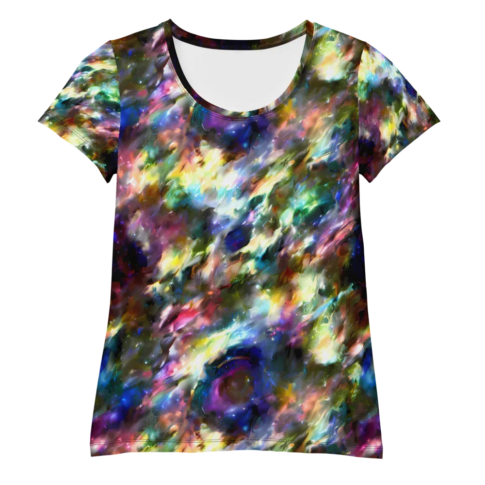 Emilia's Nebula on Women's Athletic T-Shirt — Front