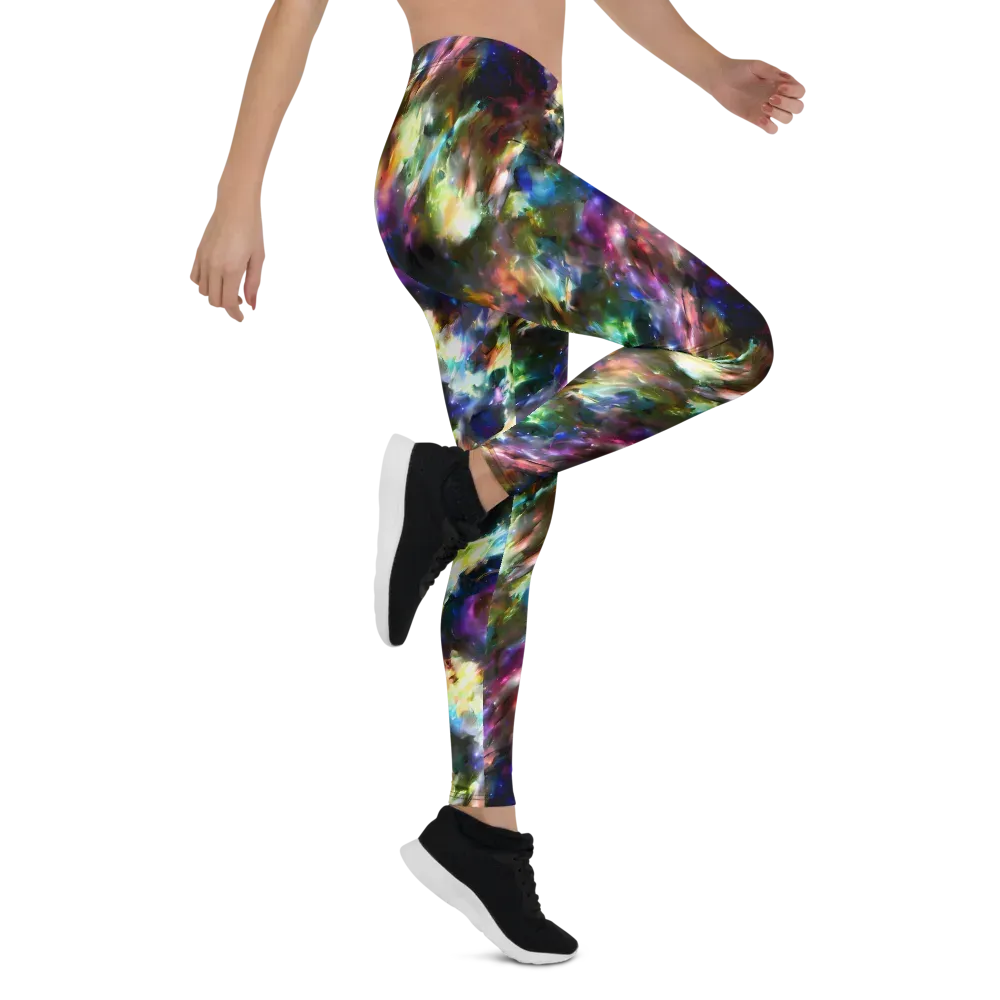 Emilia's Nebula on Leggings — Right