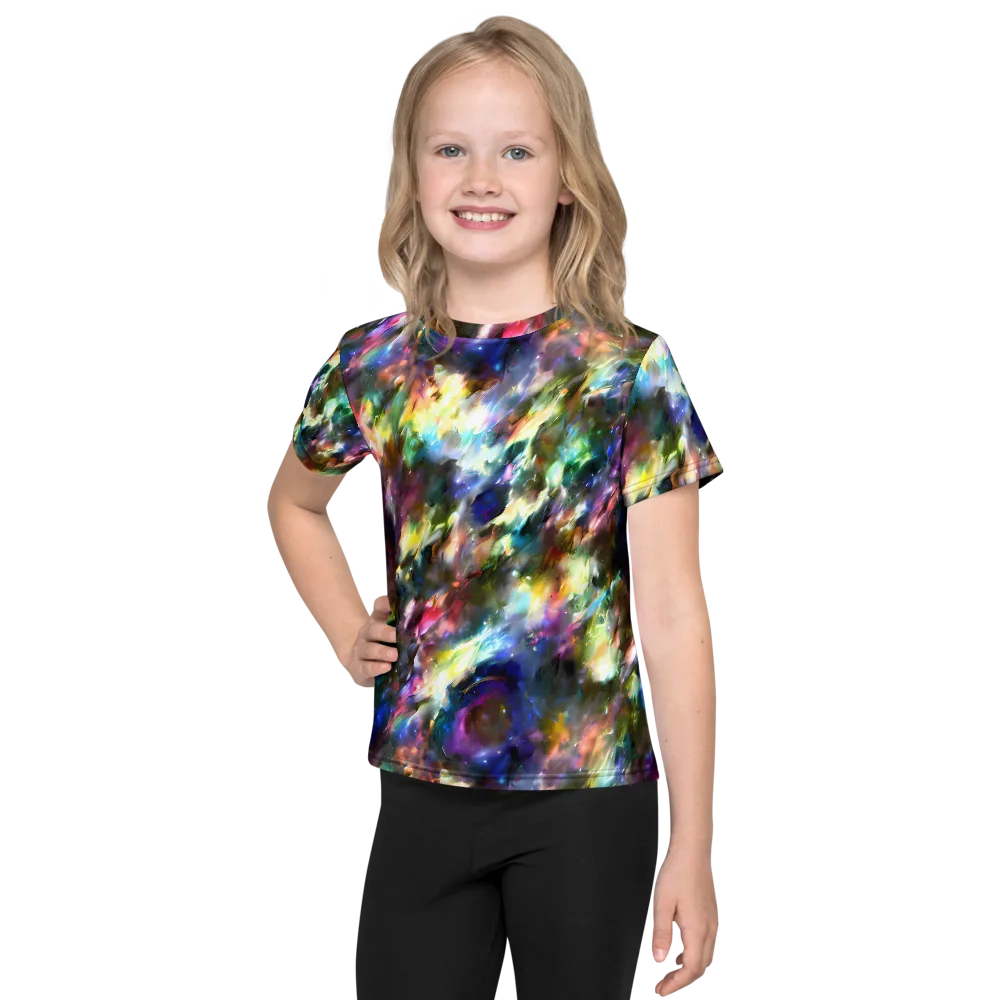 Emilia's Nebula on Kids Crew Neck T-Shirt — Front