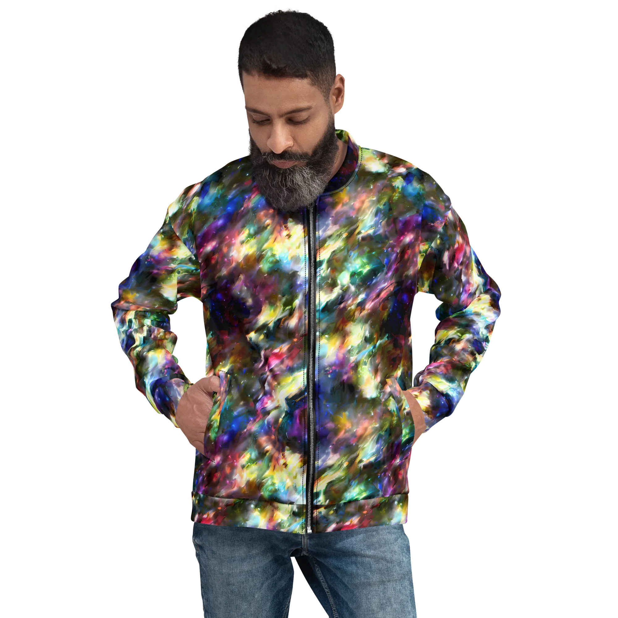 Emilia's Nebula on Bomber Jacket — Front