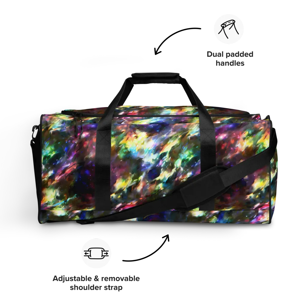 Emilia's Nebula on Duffle Bag — Front
