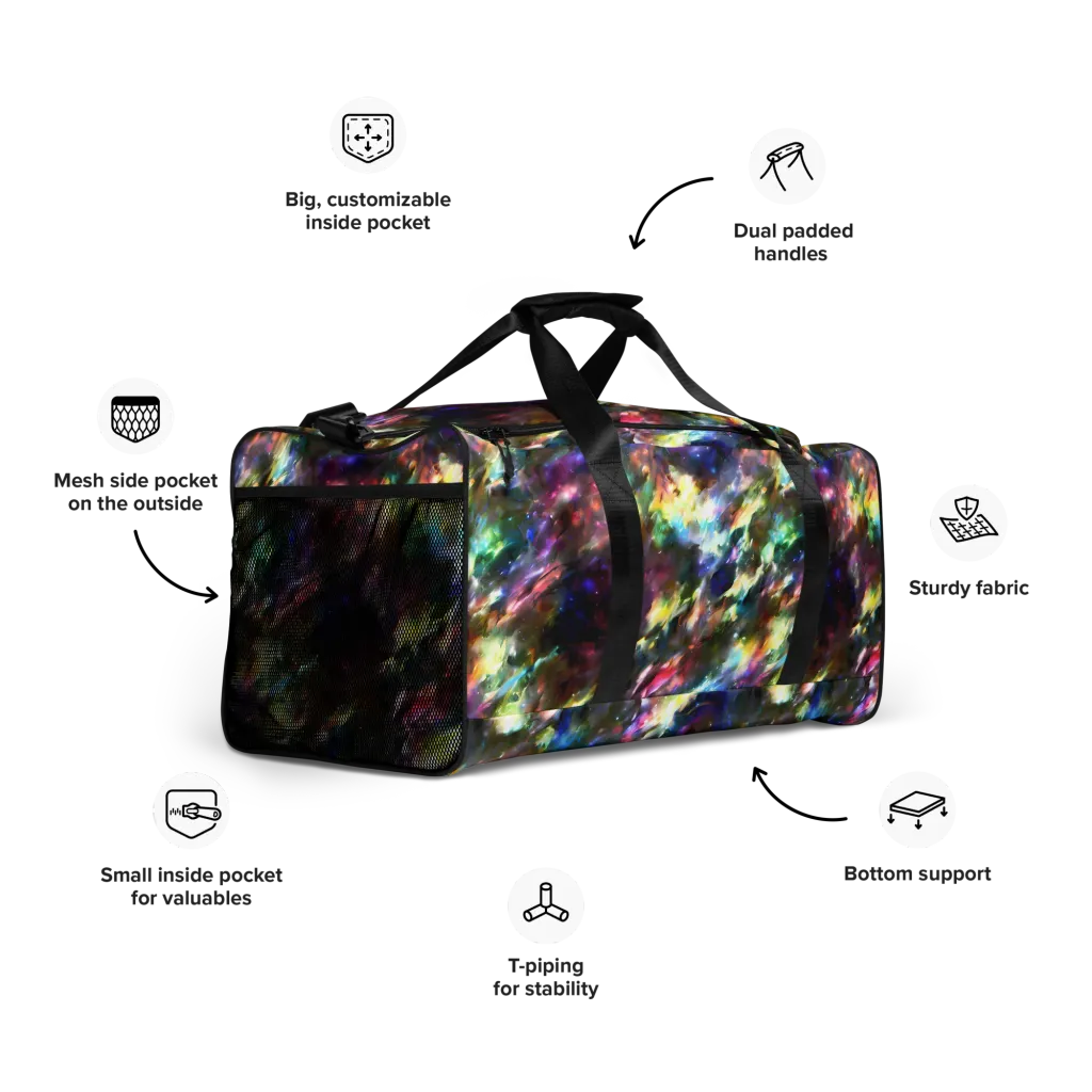 Emilia's Nebula on Duffle Bag — Right Front