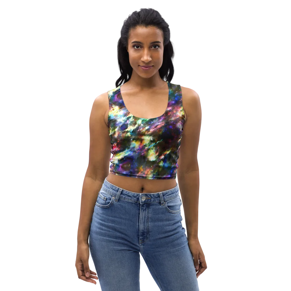 Emilia's Nebula on Crop Top — Front