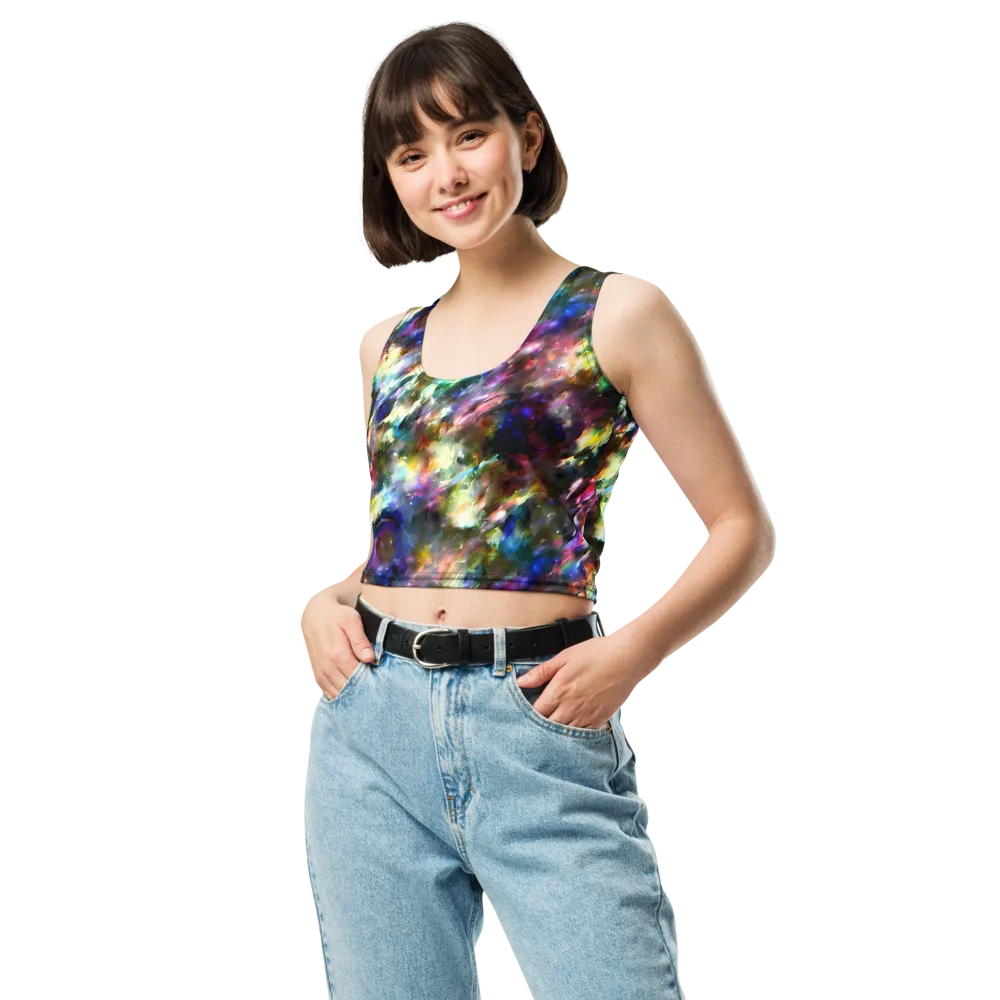 Emilia's Nebula on Crop Top — Front