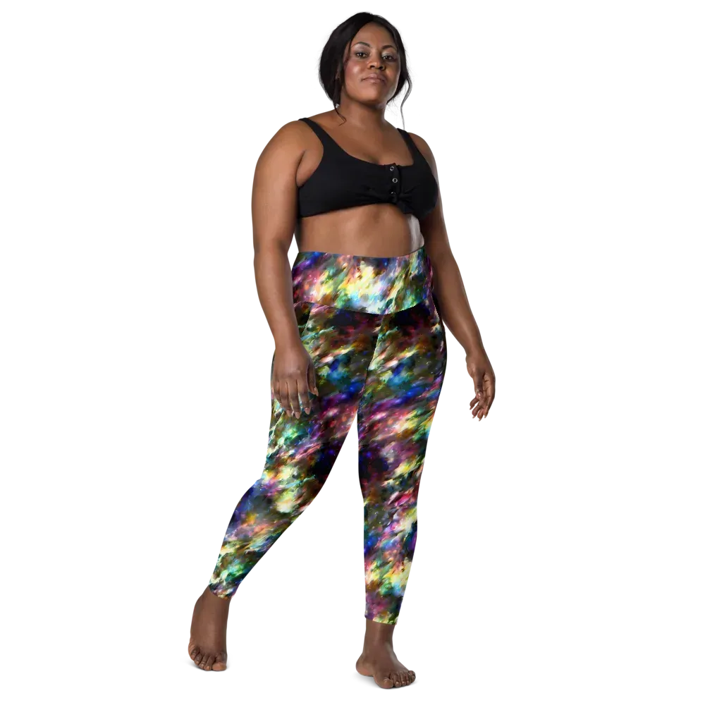 Emilia's Nebula on Leggings with Pockets — Front