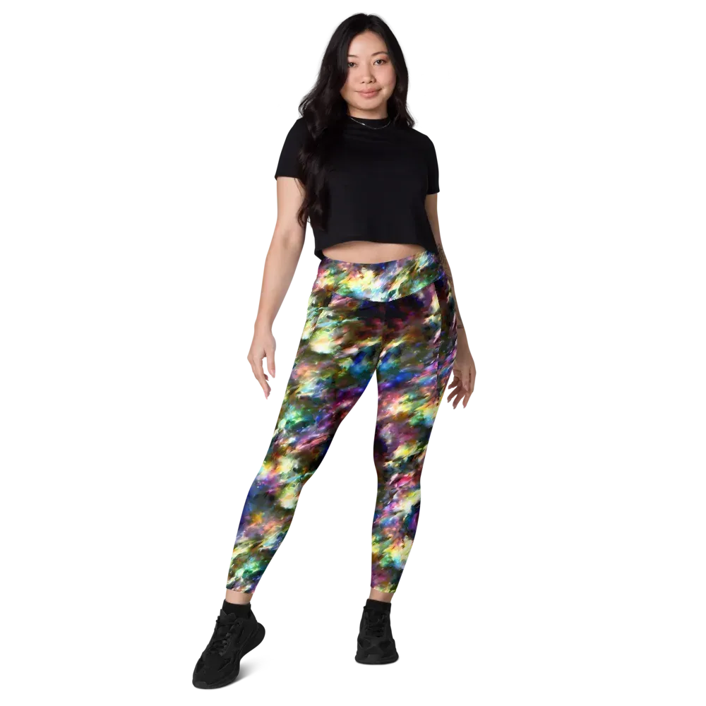Emilia's Nebula on Leggings with Pockets — Front