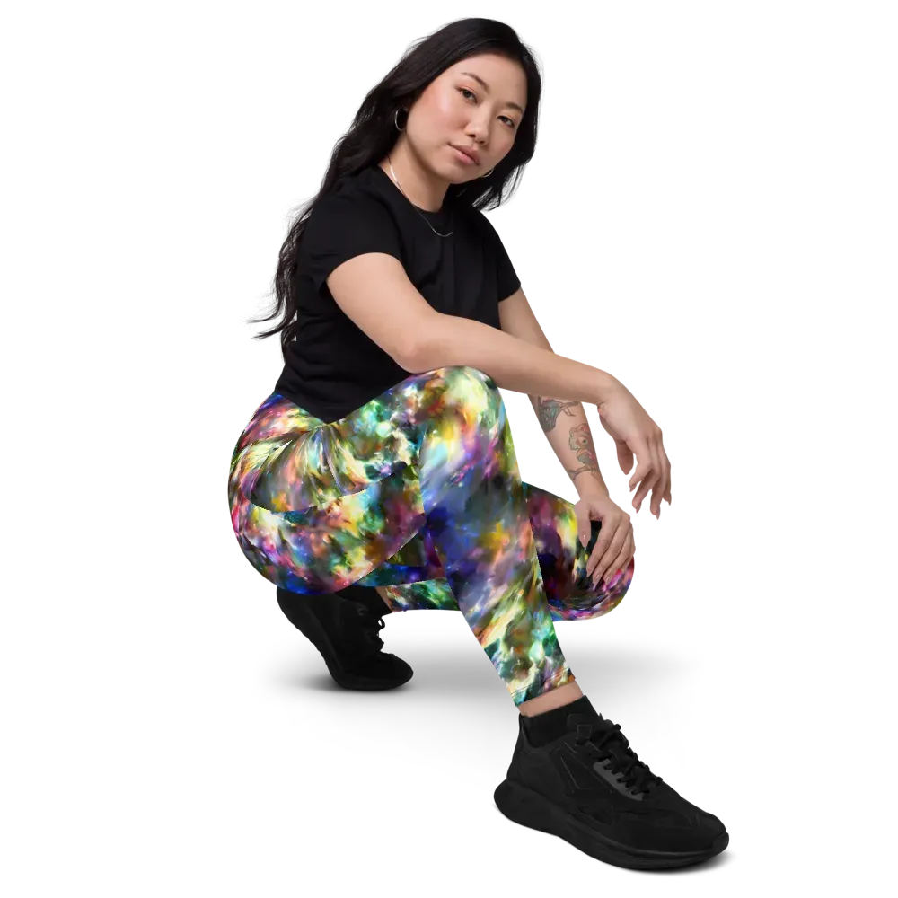 Emilia's Nebula on Leggings with Pockets — Right Front