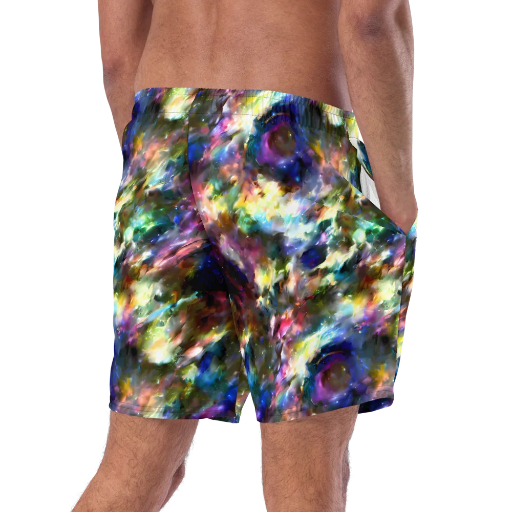 Emilia's Nebula on Swim Trunks — Right Back