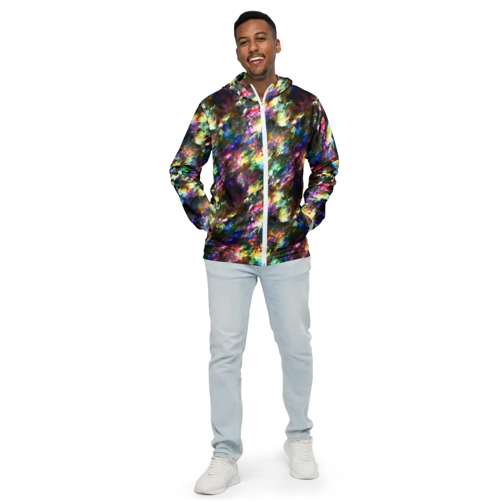 Emilia's Nebula on Men's Windbreaker — Front