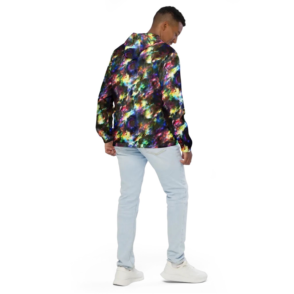 Emilia's Nebula on Men's Windbreaker — Back