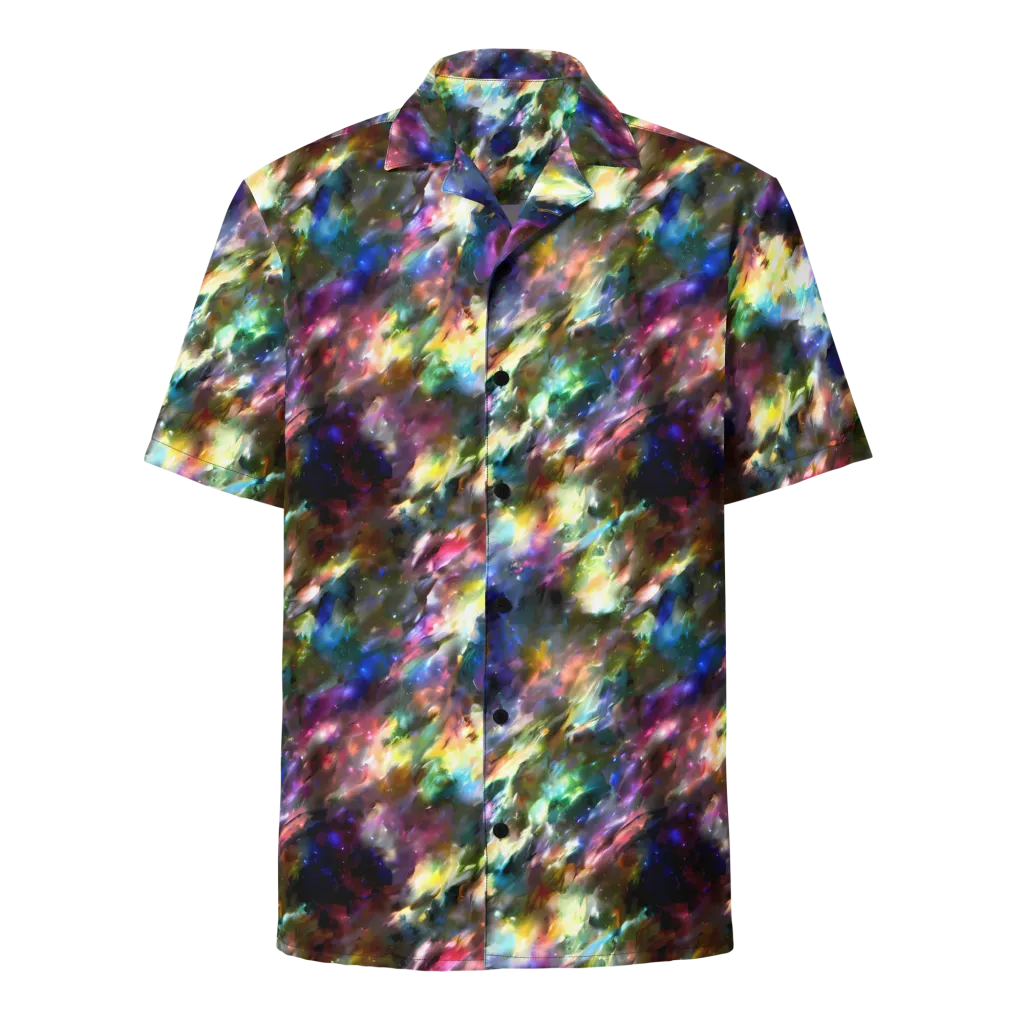 Emilia's Nebula on Button Shirt — Front