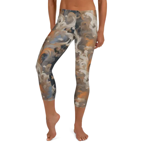 Baroque Drift on a Capri Leggings