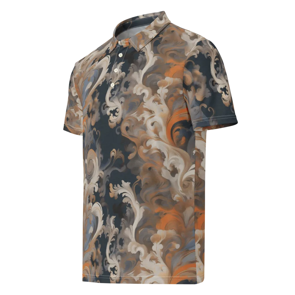 Baroque Drift on Men's Slim Fit Polo Shirt — Left Front