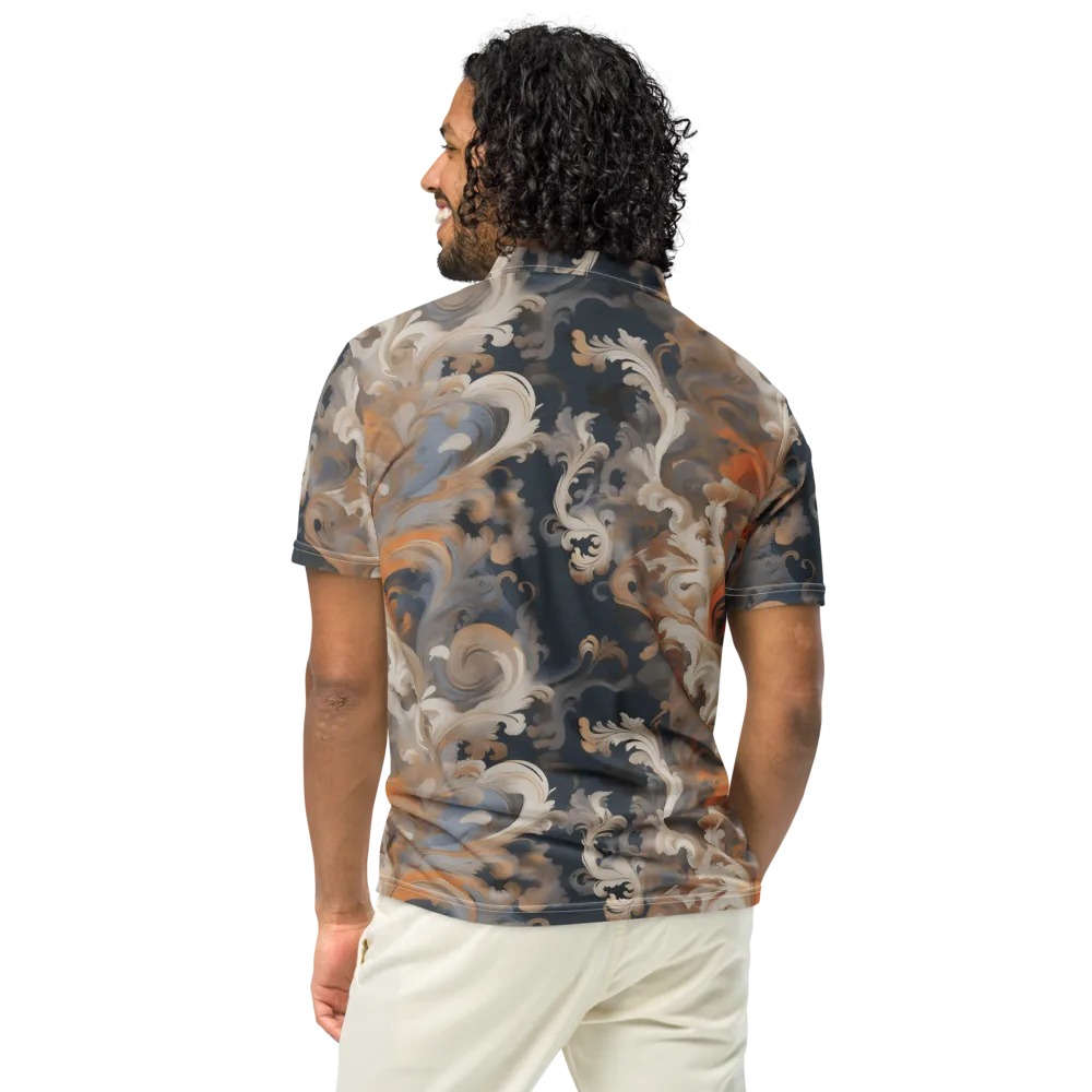 Baroque Drift on Men's Slim Fit Polo Shirt — Back