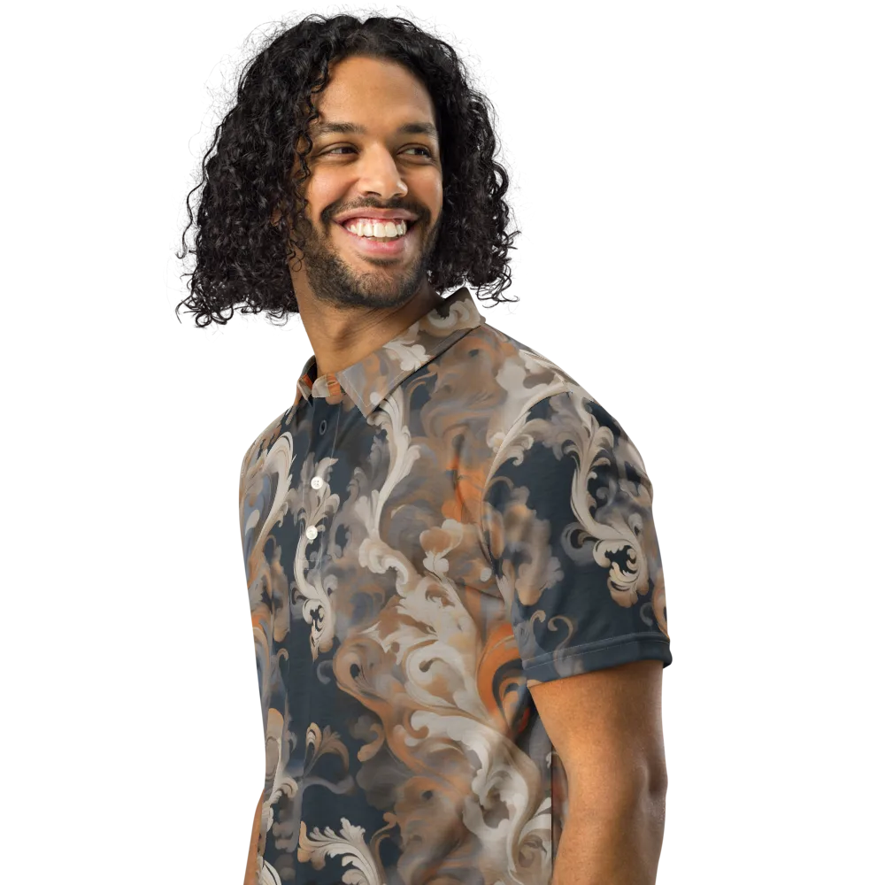 Baroque Drift on Men's Slim Fit Polo Shirt — Left Front
