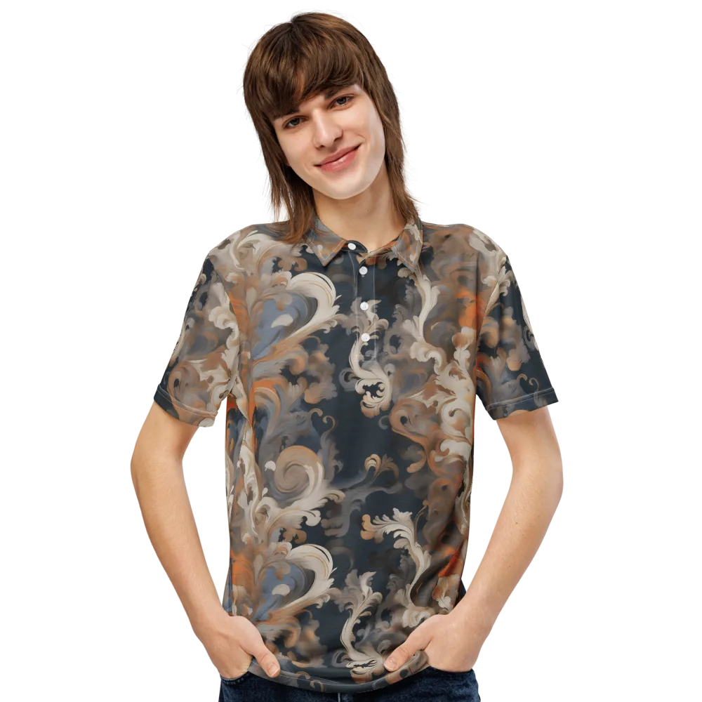 Baroque Drift on Men's Slim Fit Polo Shirt — Front
