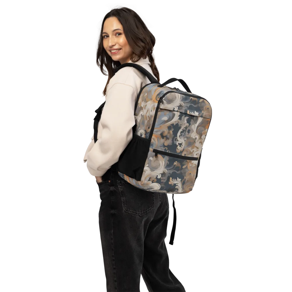 Baroque Drift on Utility Backpack — Back