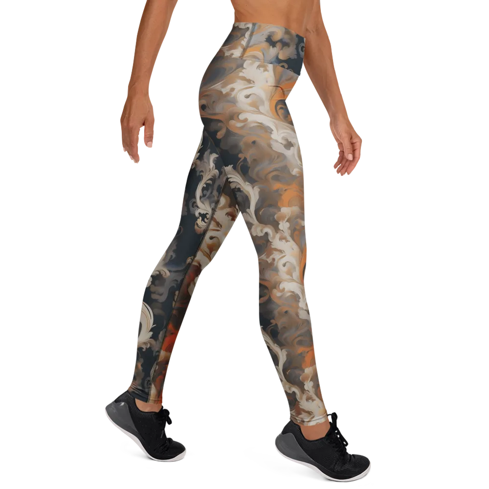 Baroque Drift on Yoga Leggings — Right