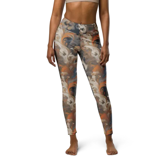 Baroque Drift on a Yoga Leggings