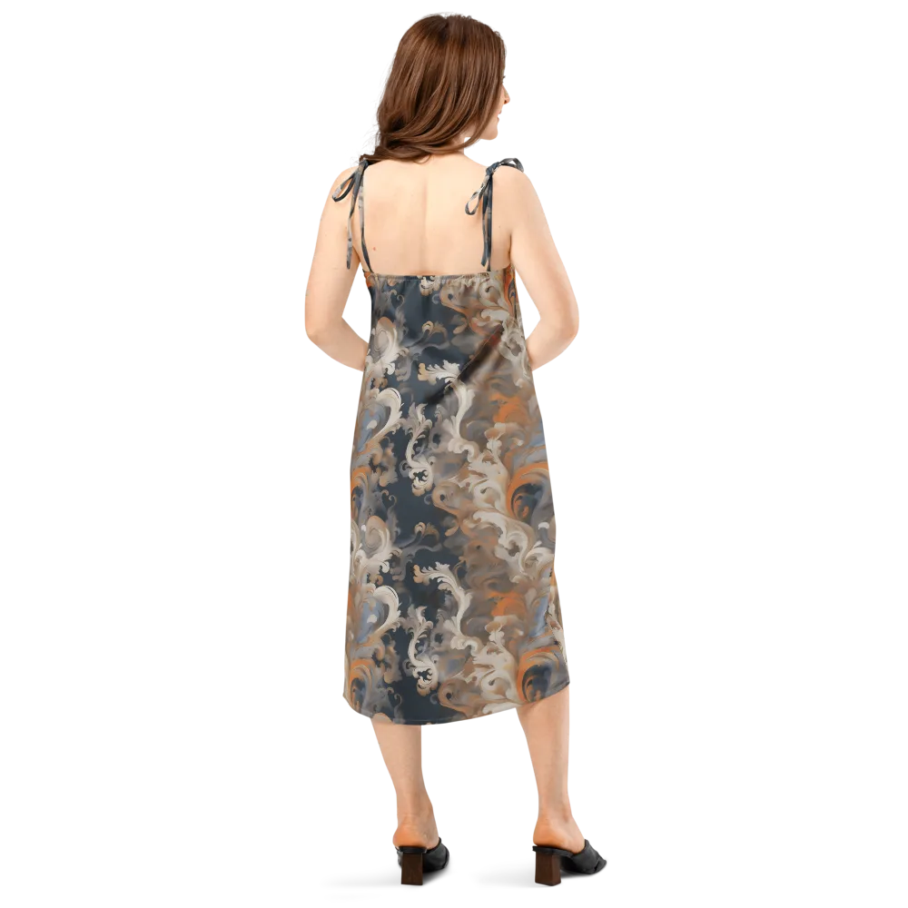 Baroque Drift on Slip Dress — Back