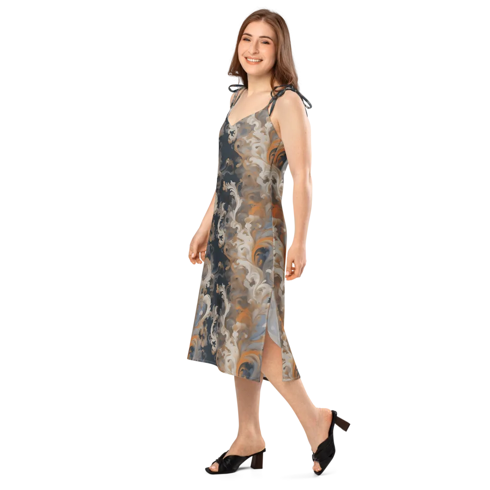 Baroque Drift on Slip Dress — Left Front
