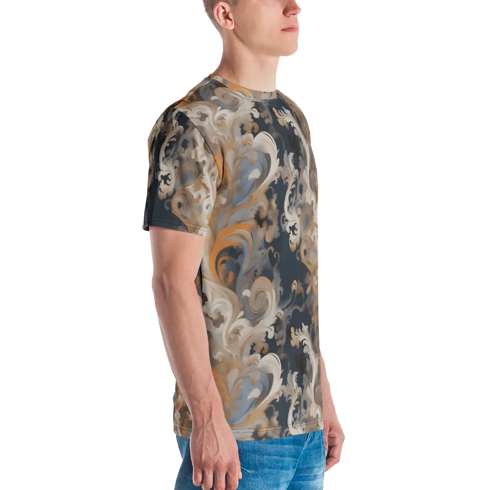 Baroque Drift on Men's Crew Neck T-Shirt — Right
