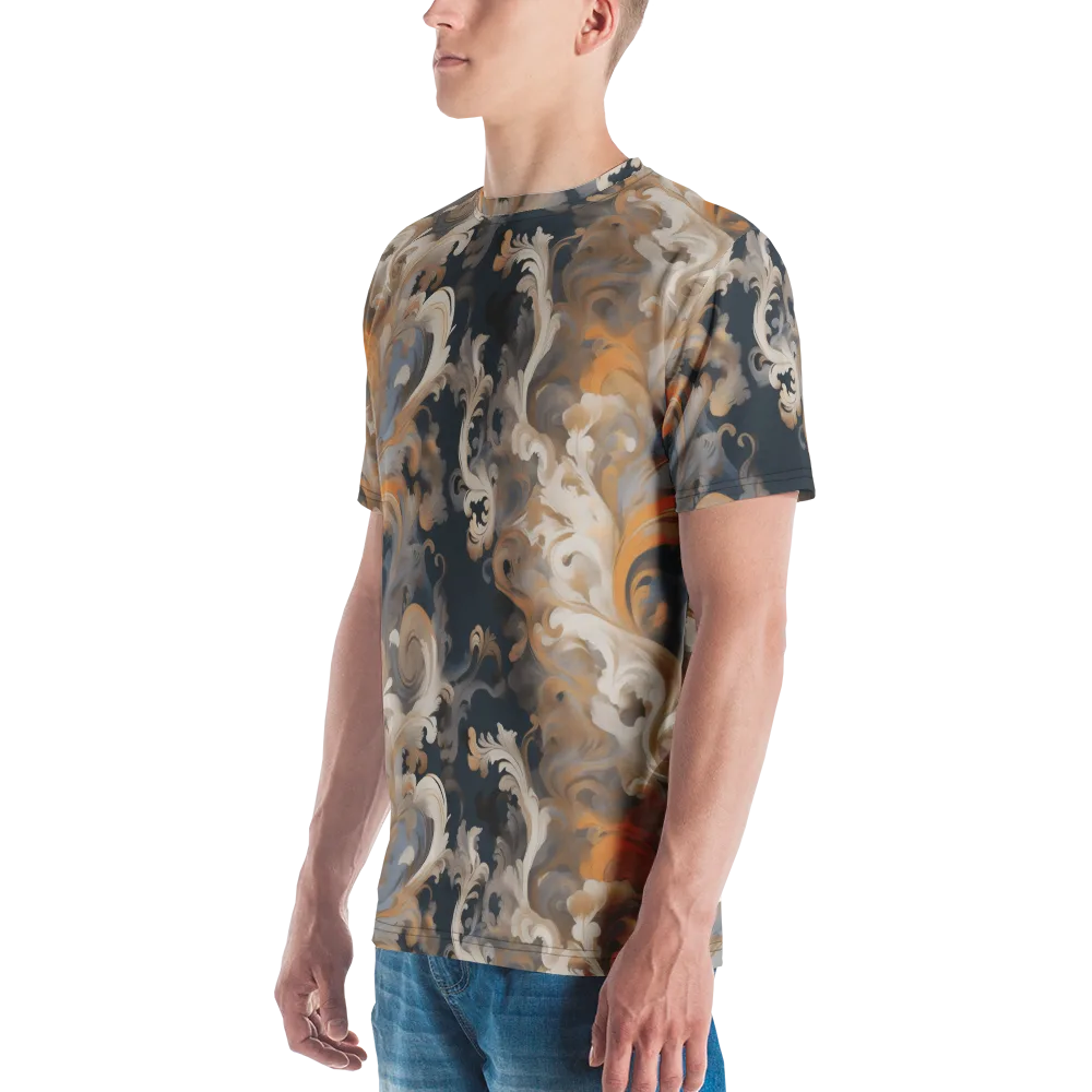 Baroque Drift on Men's Crew Neck T-Shirt — Left