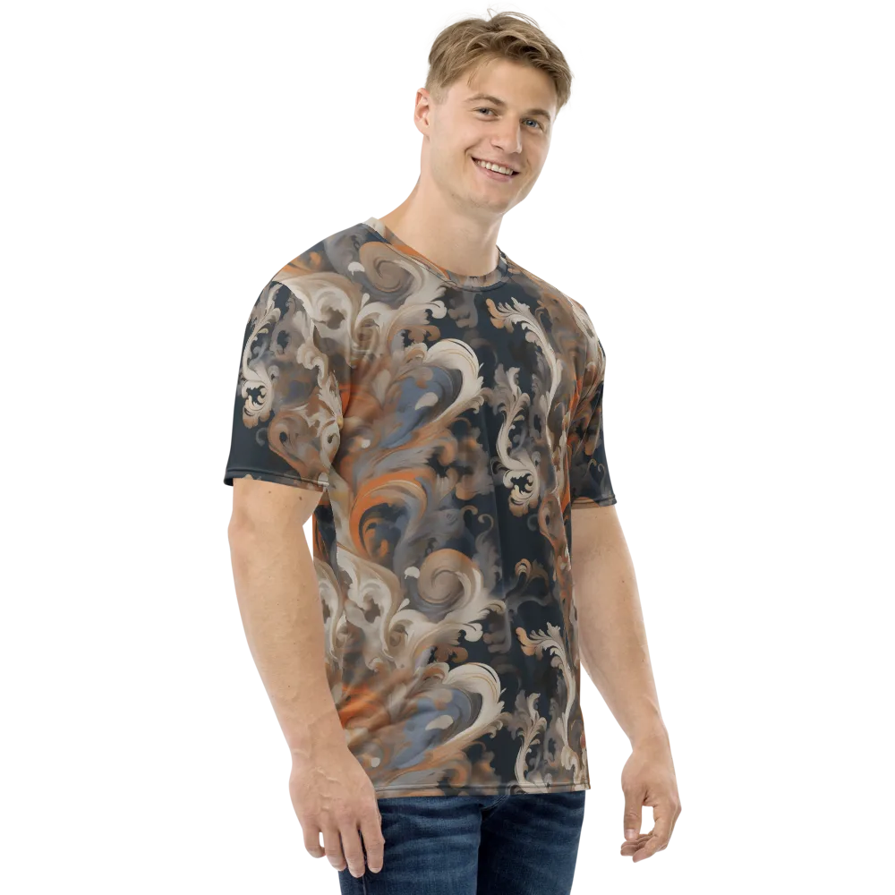 Baroque Drift on Men's Crew Neck T-Shirt — Right