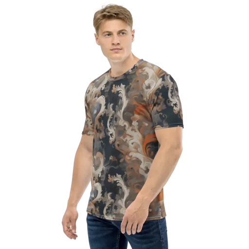 Baroque Drift on a Men's Crew Neck T-Shirt