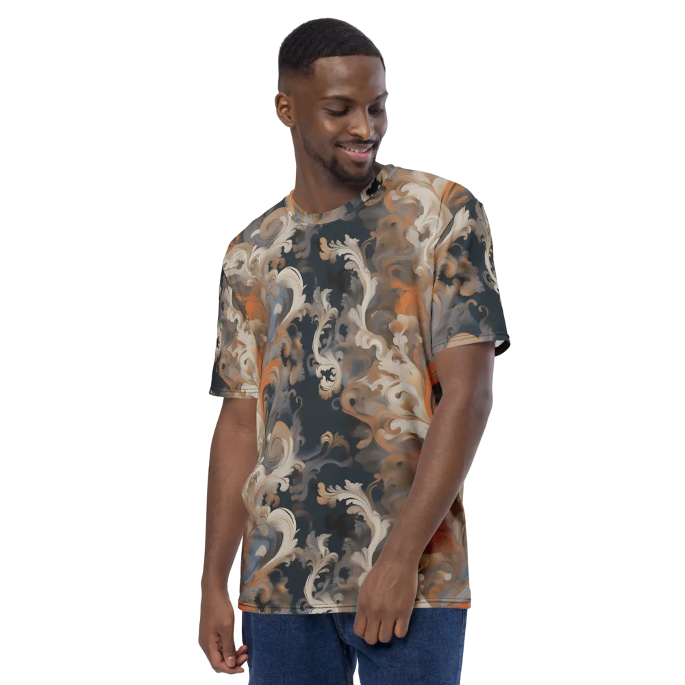 Baroque Drift on Men's Crew Neck T-Shirt — Left