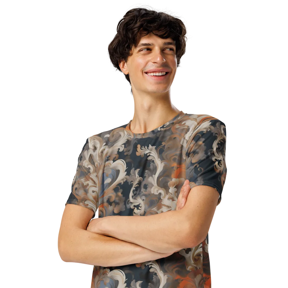 Baroque Drift on Men's Crew Neck T-Shirt — Left Front