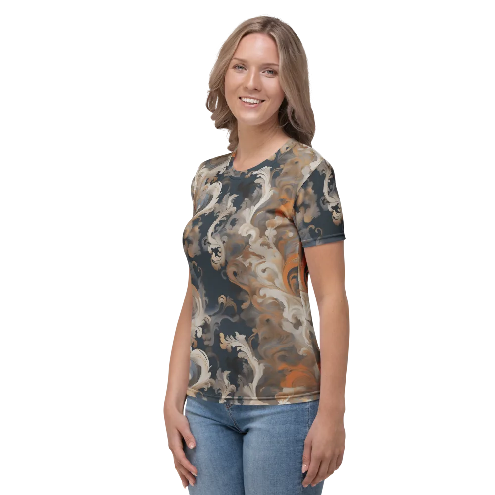 Baroque Drift on Women's Crew Neck T-Shirt — Left