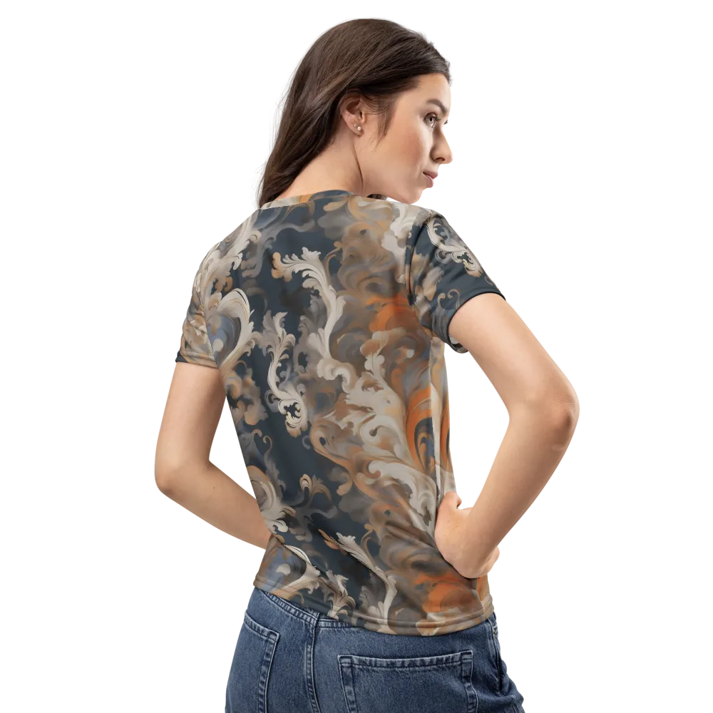 Baroque Drift on Women's Crew Neck T-Shirt — Back