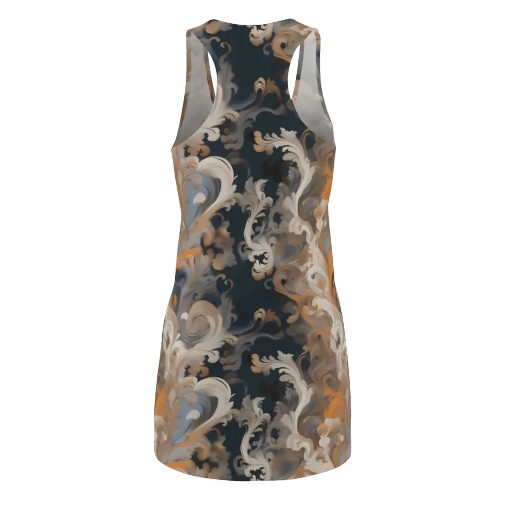 Baroque Drift on Racerback Dress — Back