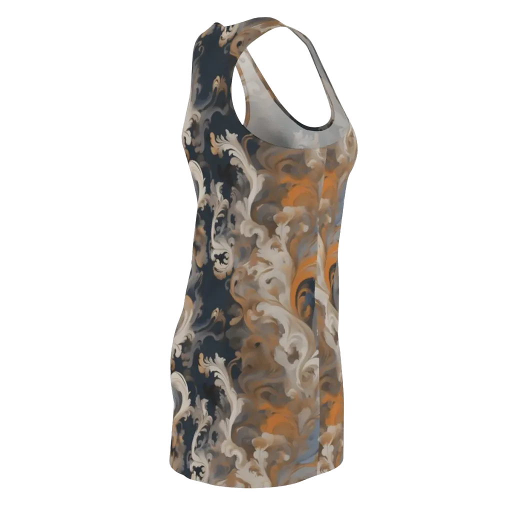 Baroque Drift on Racerback Dress — Back Side