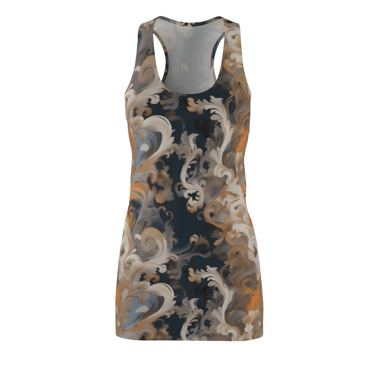 Baroque Drift on Racerback Dress — Front