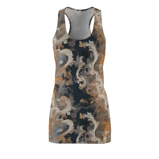 Baroque Drift on a Racerback Dress