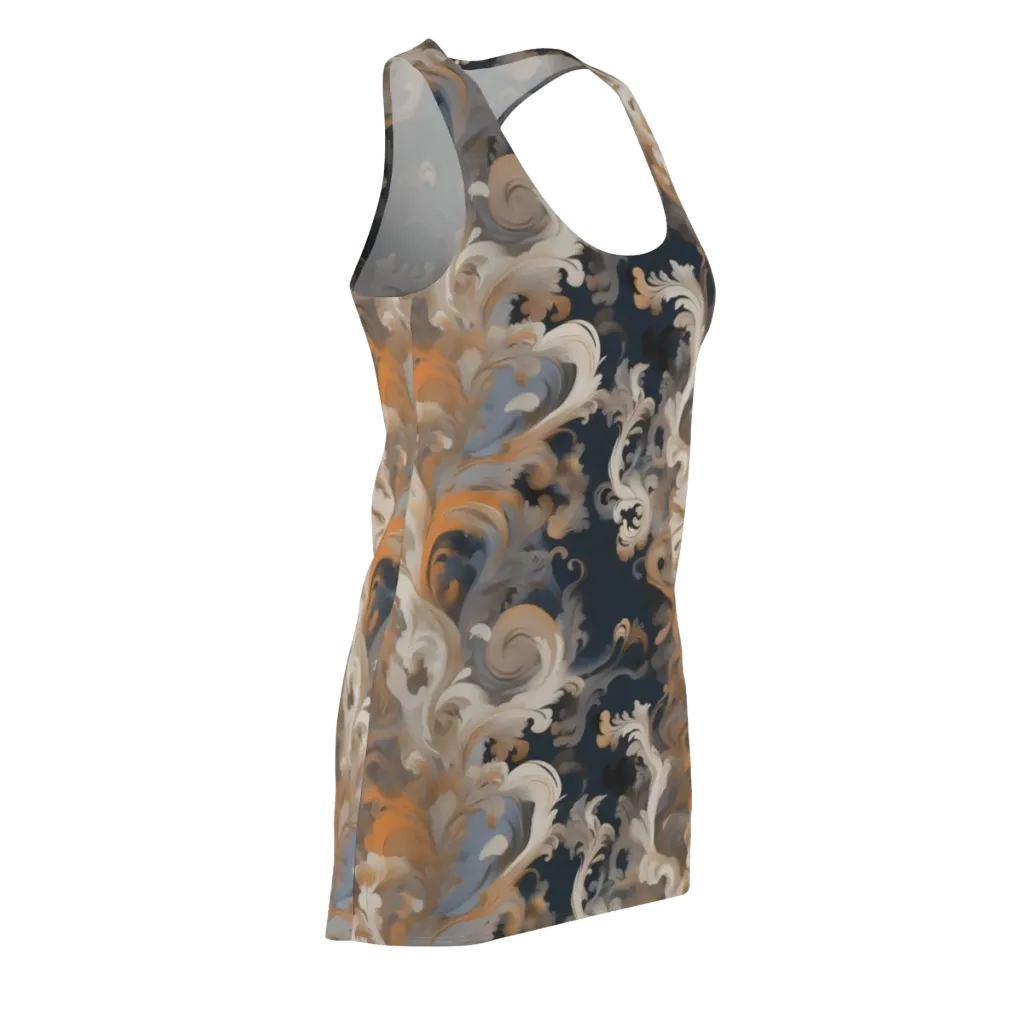 Baroque Drift on Racerback Dress — Front Side