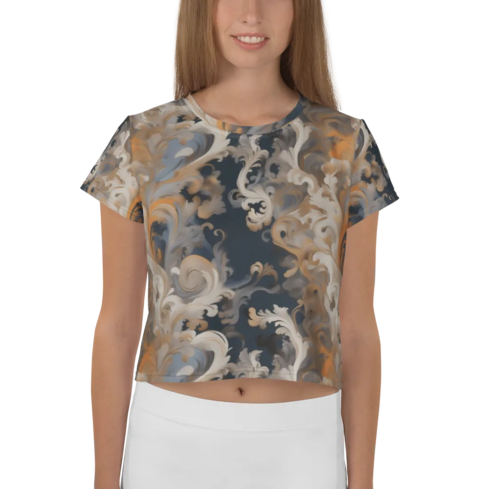Baroque Drift on Crop Tee — Front