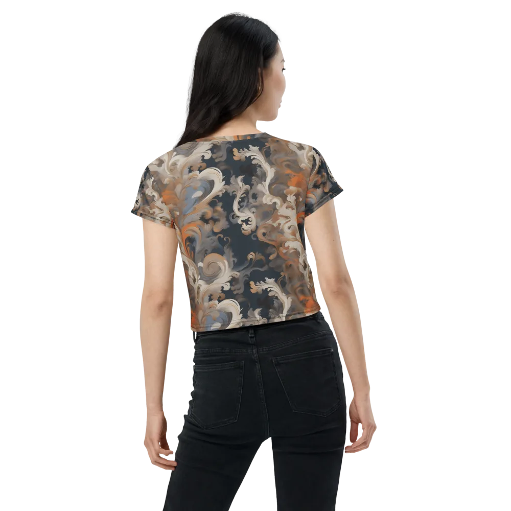 Baroque Drift on Crop Tee — Back