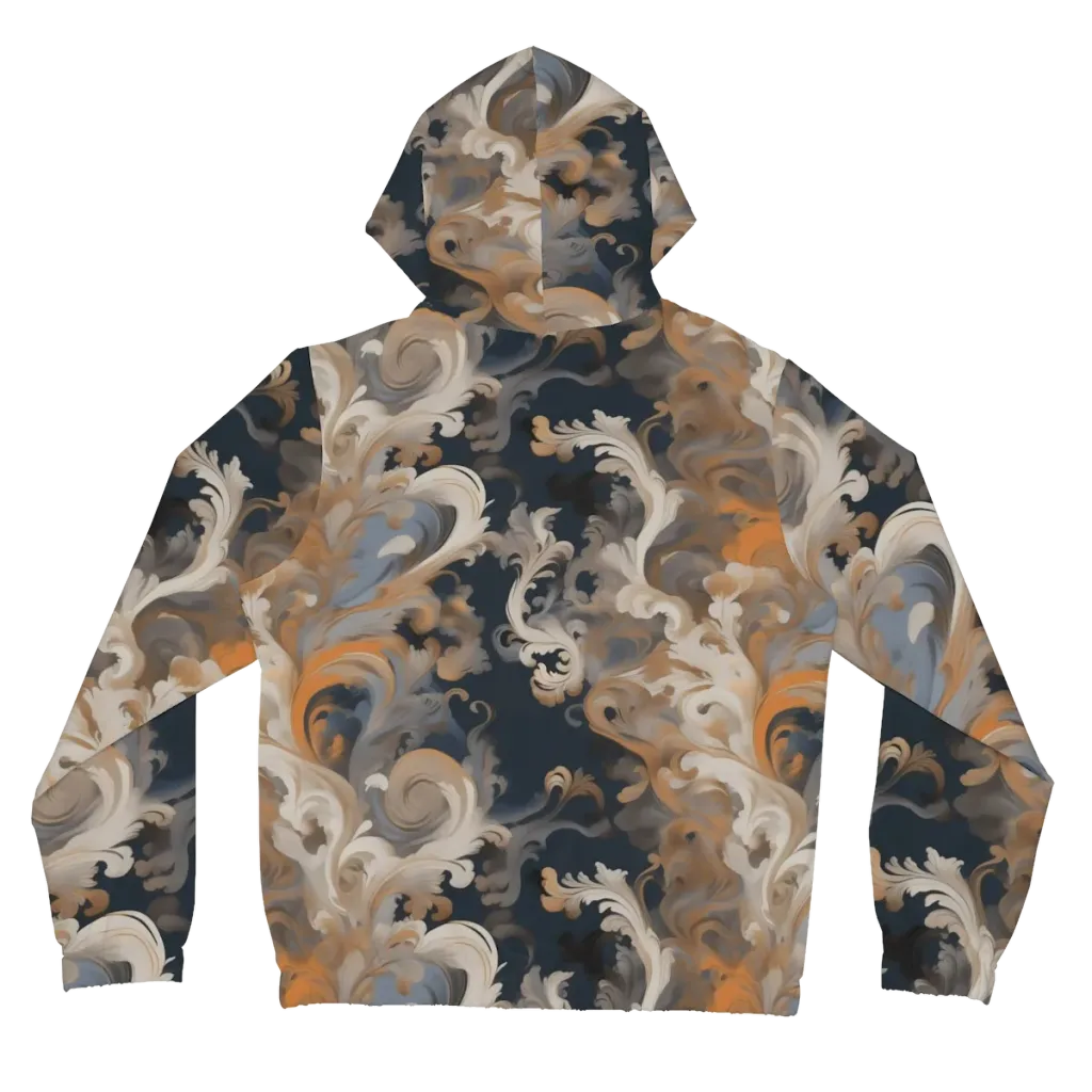 Baroque Drift on Women's Full-Zip Hoodie — Back