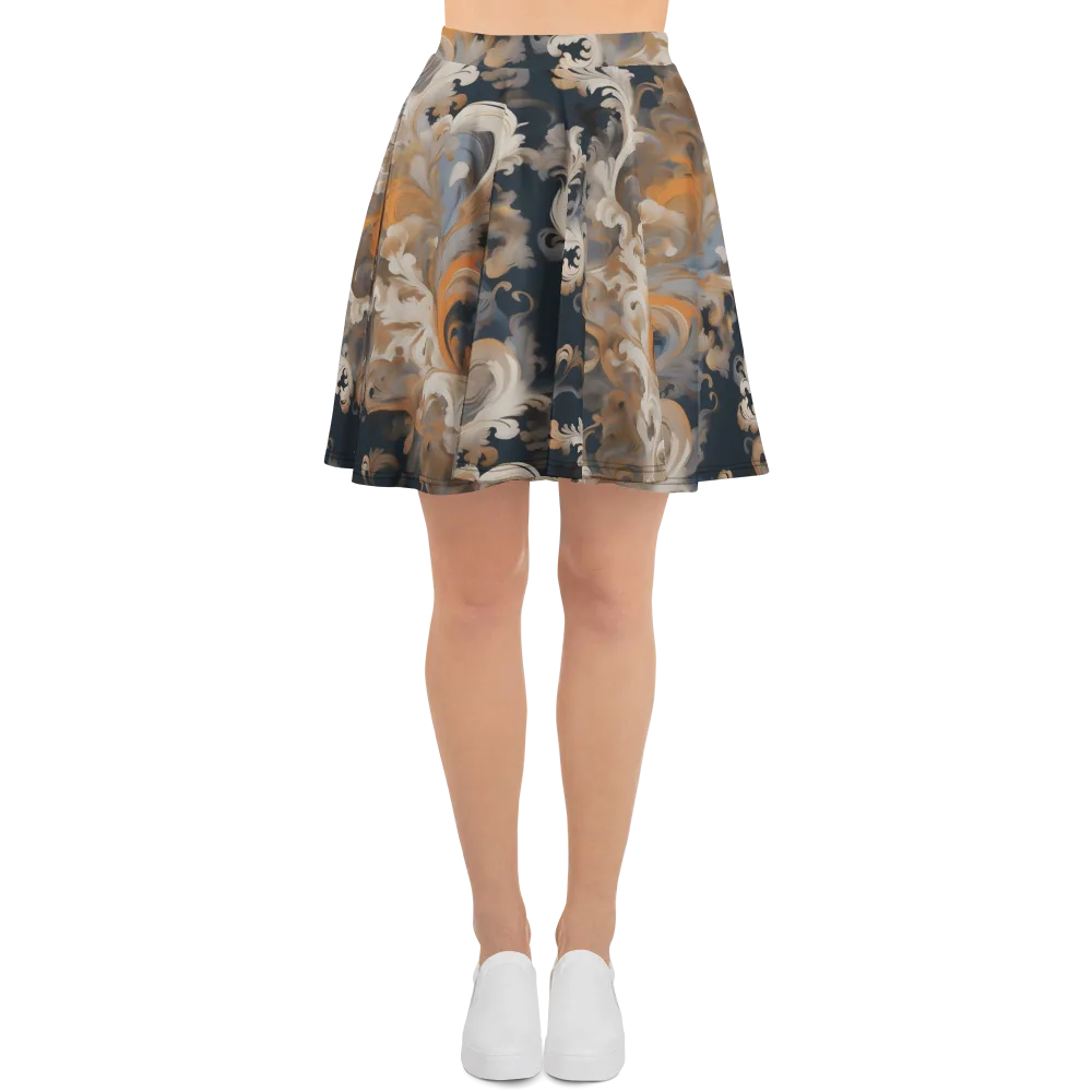 Baroque Drift on Skater Skirt — Front