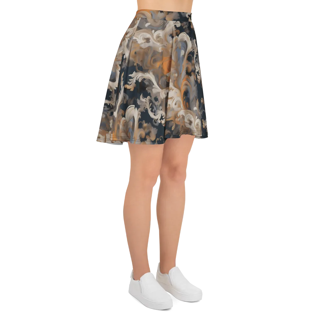 Baroque Drift on Skater Skirt — Right
