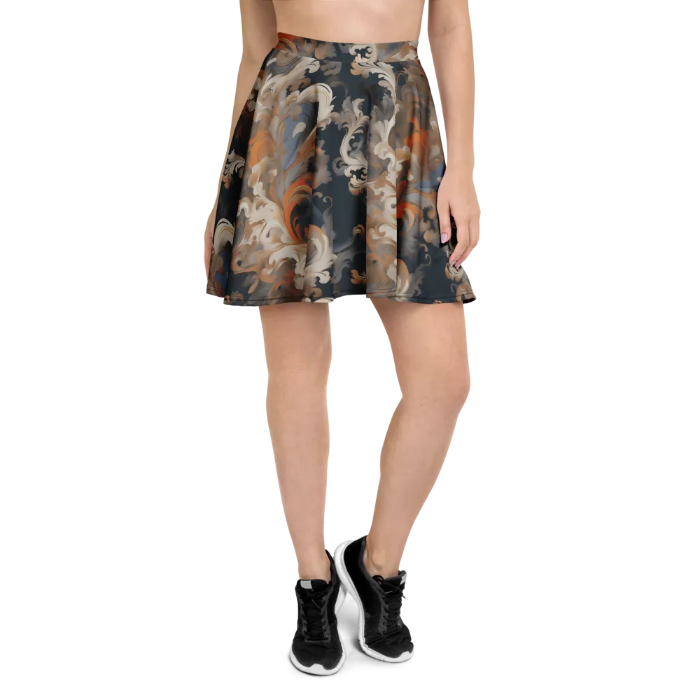 Baroque Drift on Skater Skirt — Front