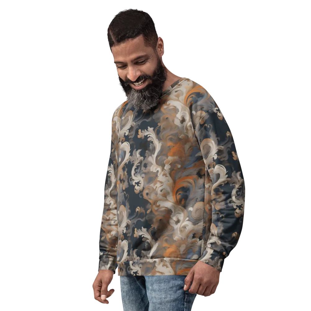 Baroque Drift on Sweatshirt — Left Front