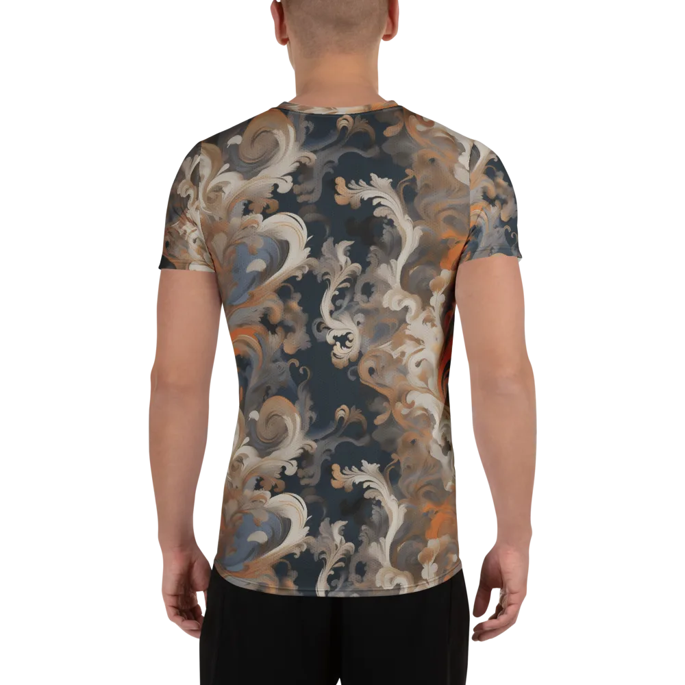 Baroque Drift on Men's Athletic T-Shirt — Back