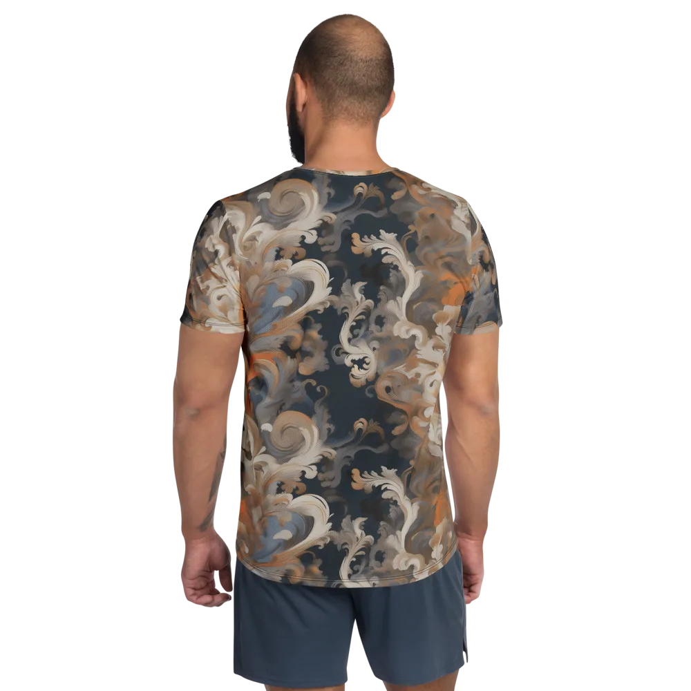 Baroque Drift on Men's Athletic T-Shirt — Back