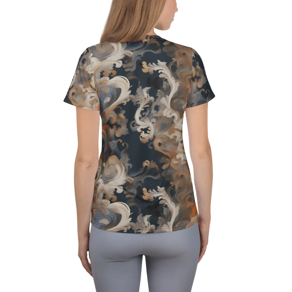 Baroque Drift on Women's Athletic T-Shirt — Back